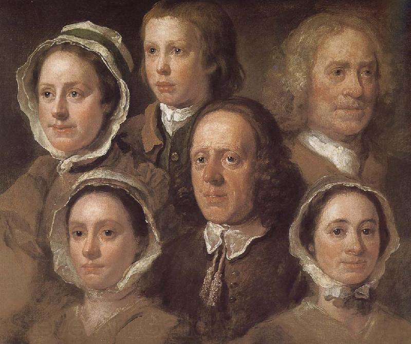 William Hogarth Hogarth s six servants Norge oil painting art